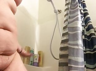 Chubby babe getting ready to take a bath on spy cam