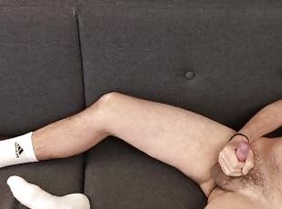Hairy Boy Masturbates at home and nuts one out