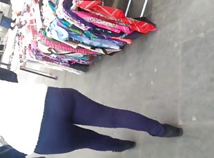 spy pregnant sexy ass in supermarket romanian