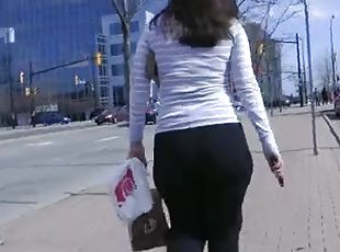 My gorgeous hot classmate walking in the mall candid
