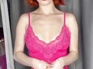 Tempting Topless Tease in a Pink Outfit - Exclusive OnlyFans leak