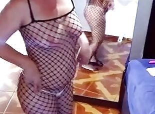 Striptease, bodysuit and crystal panties
