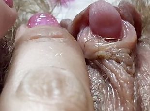klitoris, ekstremni, kosati, pička-pussy, amaterski, fetiš, sami, izbliza
