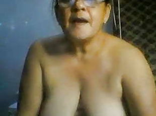 Granny oriental on webcam