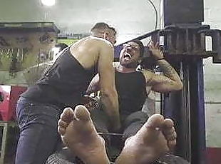 Sweaty hunks bondage feet fetish softcore tickling torment