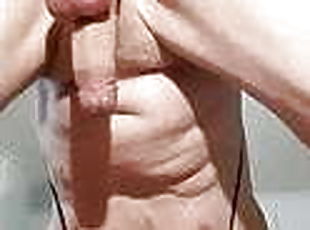 exhibitionist bondage webcamshow closeup slowmotion cumshot