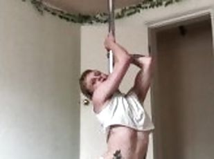 gay ftm strip tease working the pole
