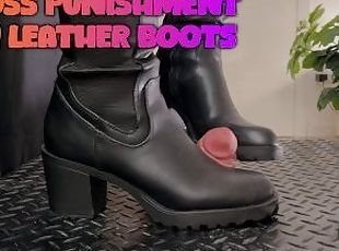 Boss Cock Crushing in Leather Boots - Bootjob, Shoejob, Ballbusting, CBT, Trample, Trampling