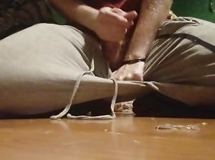 House sitting so Crabbing my cock and begging and moaning