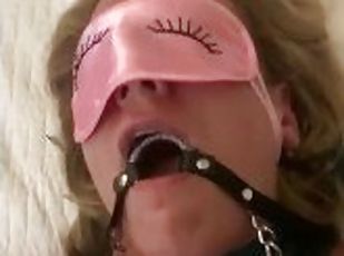Sexy wife bound, gagged, plugged, choked, and fucked