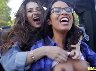 Vienna Black, Sofie Reyez and Serena Santos hot lesbian 3some
