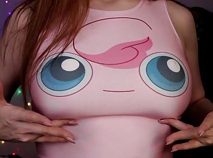 Trying on T-Shirt Collection - big perky tits in sexy tees