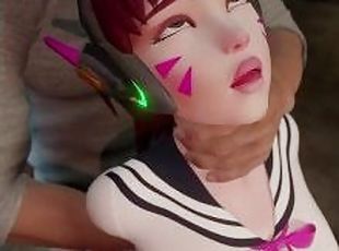 D.Va Taking it From Behind After Class (White)