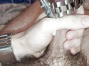 Cum with her wristwatch around my cock