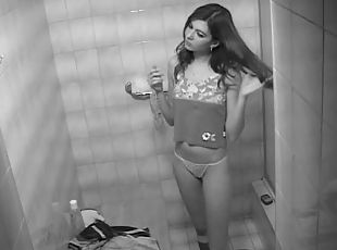 Sexy Aliska gets caught on spycam in the shower