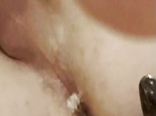Male solo anal masturbation milking prostate massage, anal dildo, anal fingering, solo male anal