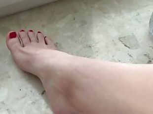 Painting my toenails RED for You ????